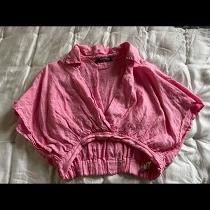 Pink Zara crop top